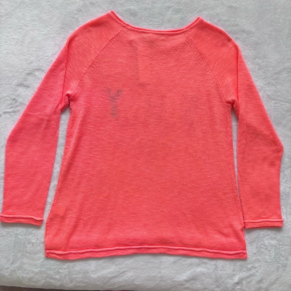 LILLY PULITZER Danette Long Sleeve Papaya Punch "Sunny" Sweater--L - Picture 5 of 14